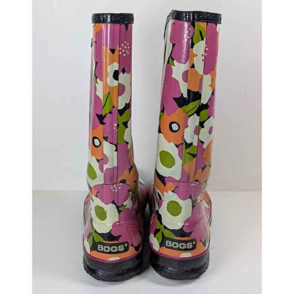 Bogs Women’s Size 9 M Tall Floral Work Rain Boots Waterproof Farm Garden Pull On - Picture 5 of 7